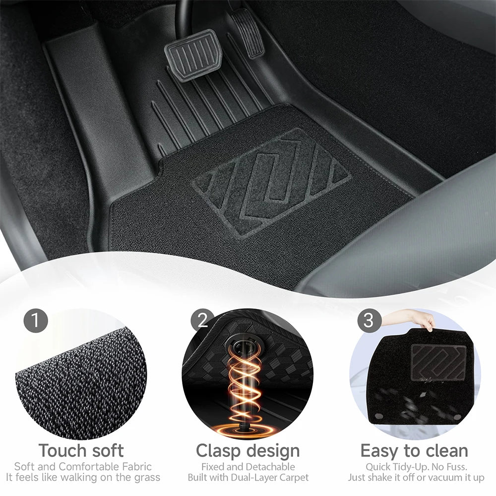 For Tesla Model 3 Highland Accessories TPE Floor Mat Cargo Liner Waterproof Trunk Mat for Tesla Model 3 Highland 2024-2026