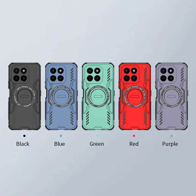 For Honor X6C Case Cover Huawei Honor X6C Capas Bumper Armor Shockproof Magnetic Attraction Adsorption Charge Fundas Honor X6C