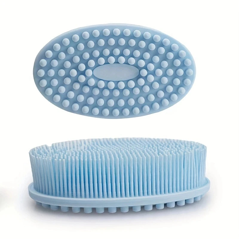 Bath And Shampoo Brush, Silicone Body Scrubber For Use In Shower, Exfoliating Body Brush, Premium Silicone Loofah, Head Scrubber