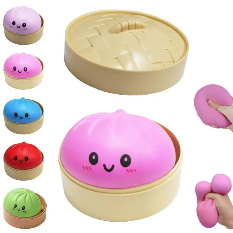 10Cm Simulation Flash Dumpling Pressure Ball Stress Relief Reusable Low Rebound Decompression Toys Children Adults Birthday Gift