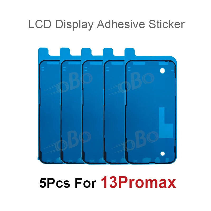 5Pcs LCD Display Adhesive Waterproof Seal Sticker for iPhone 12 13 Mini XS 11 Pro Max X XR Front Side Seal Tape Glue Repair