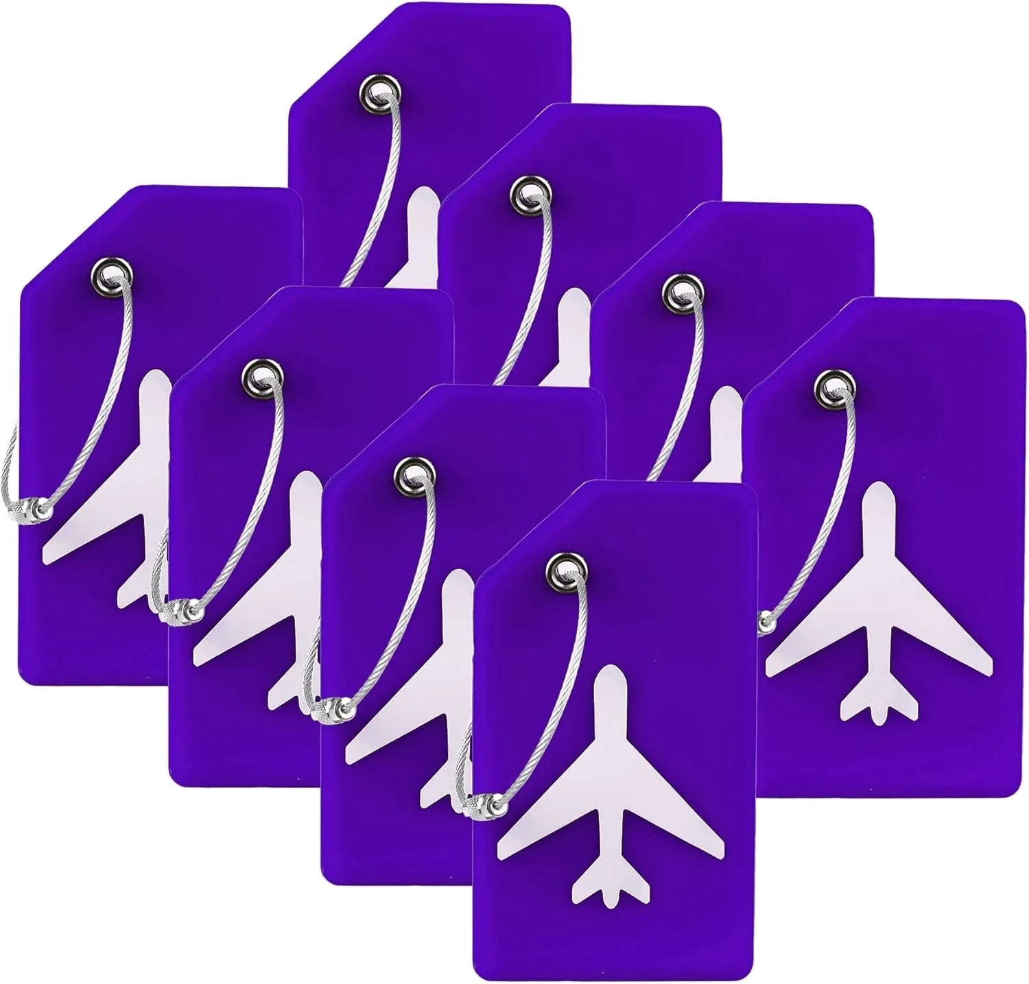 8PCS Women Men Travel Accessories Silicon Luggage Tags Suitcase ID Name Address Holder Baggage Tag Unisex Airplane Labels