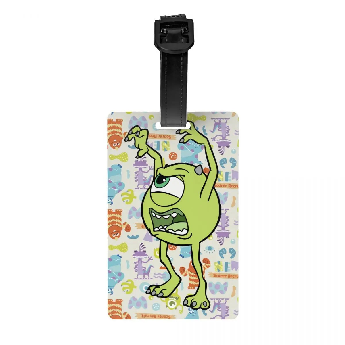 Custom M-Monsters Anime University Luggage Tag Travel Bag Suitcase Privacy Cover ID Label
