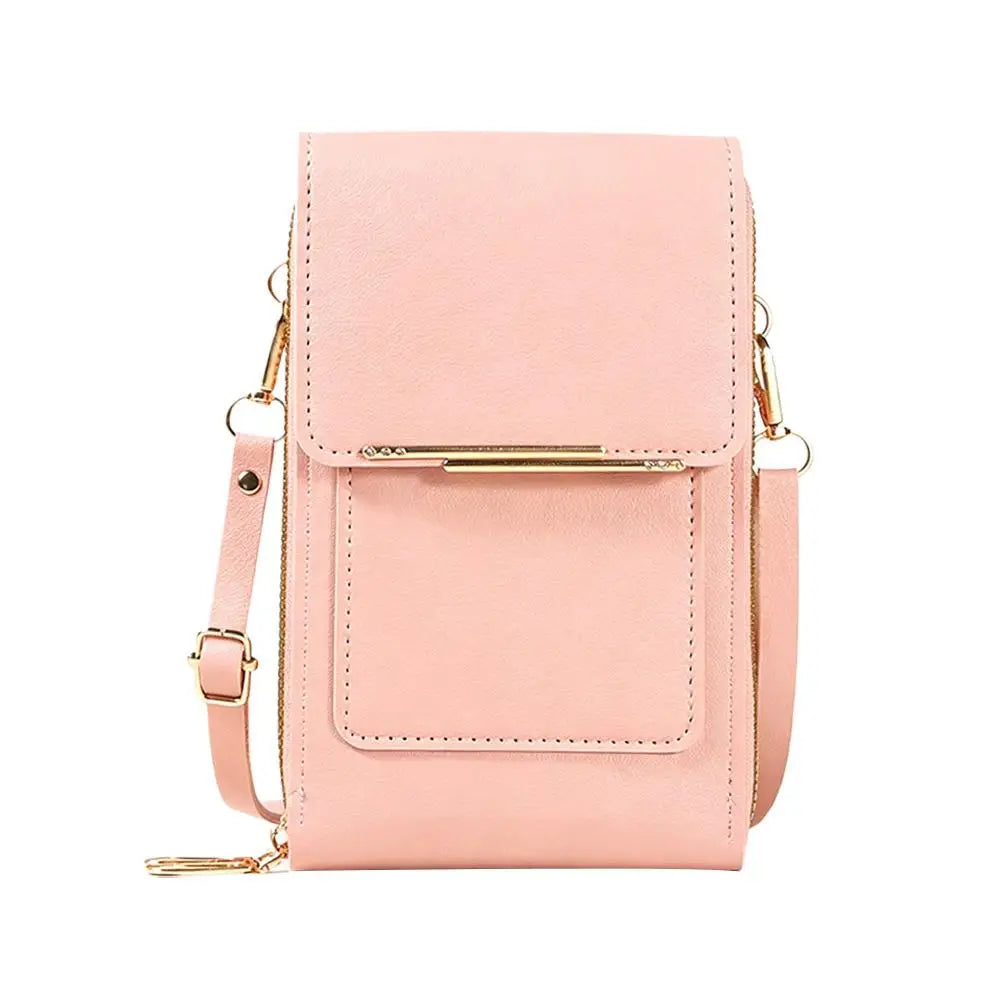 PU Leather Crossbody Phone Bag Touch Screen Cell Phone Purse Women Shoulder Bags Durable Luxury Handbag Card Lipstick Storage