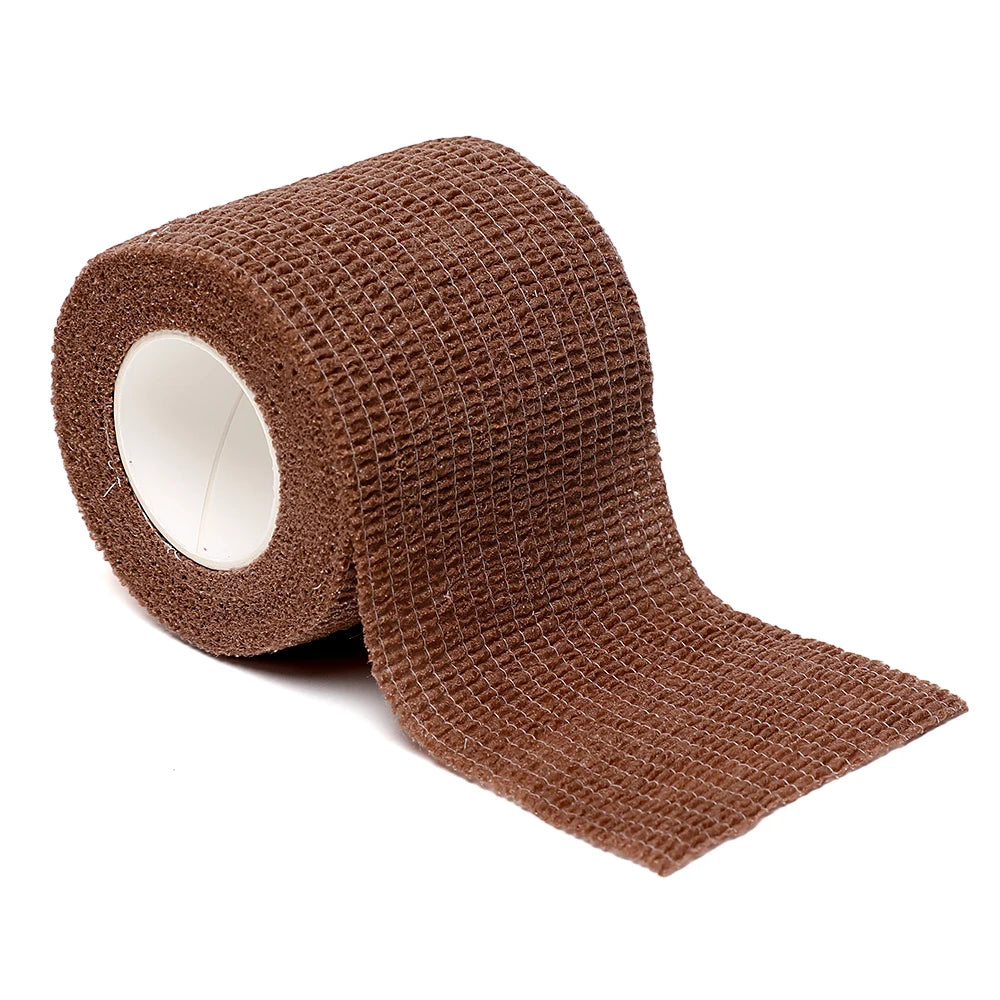 Black Sports Self-Adhesive Elastic Bandage with 4.8-Meter Elastic Knee Pads, 18 Colors for Fingers, Ankles, Palms, and Shoulders
