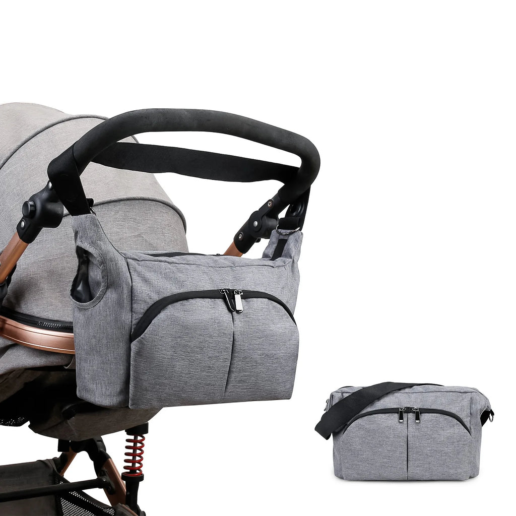 One Shoulder Hand-Held Mommy Bag Portable Baby Stroller Bag With A Pair Of Hooks Multifunctional Mother And Baby Travel Bag