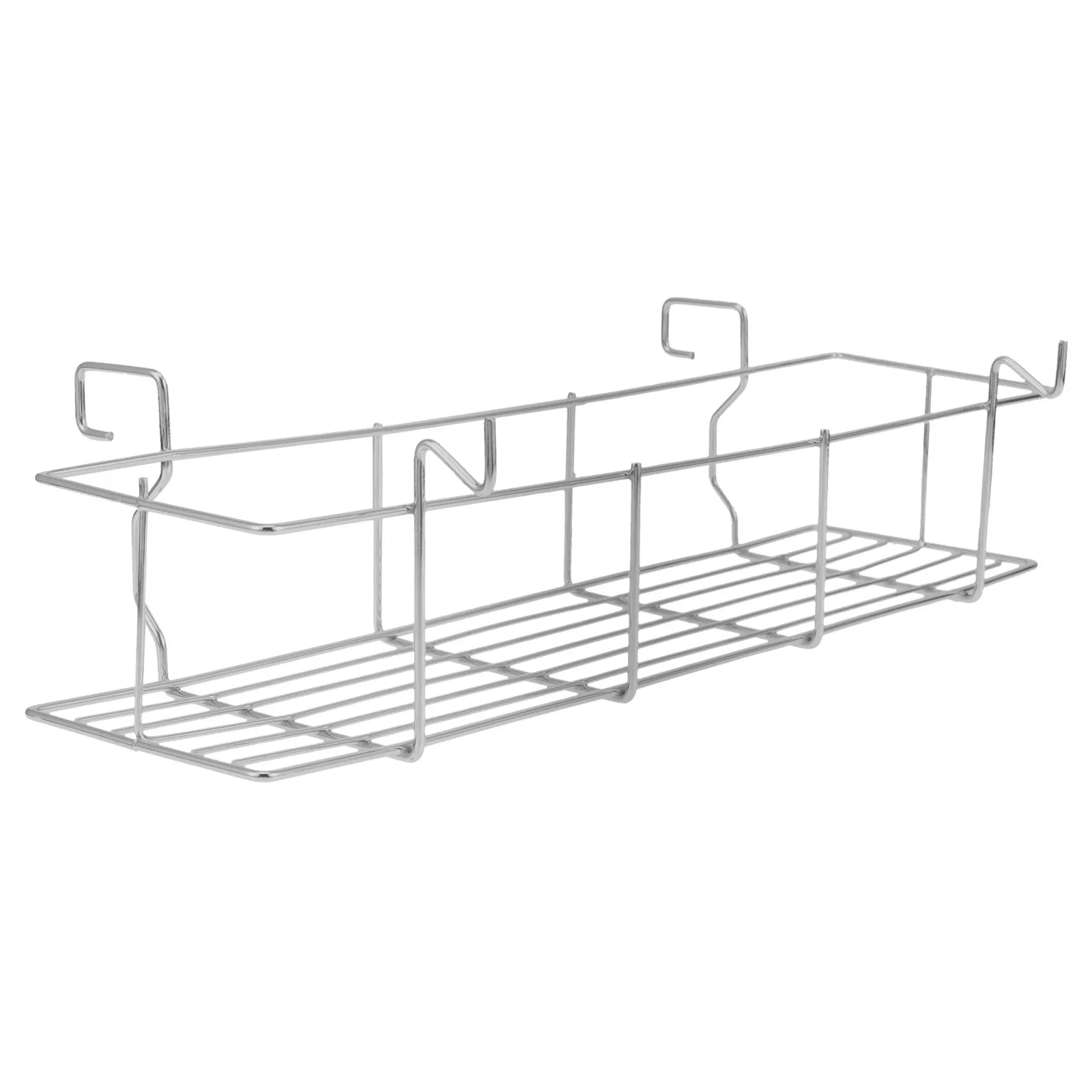 Stainless Steel Bbq Storage Basket Curved Hooks Grill Side Hanging Rack Outdoor Picnic Cooking Tool Holder Camping Cookware