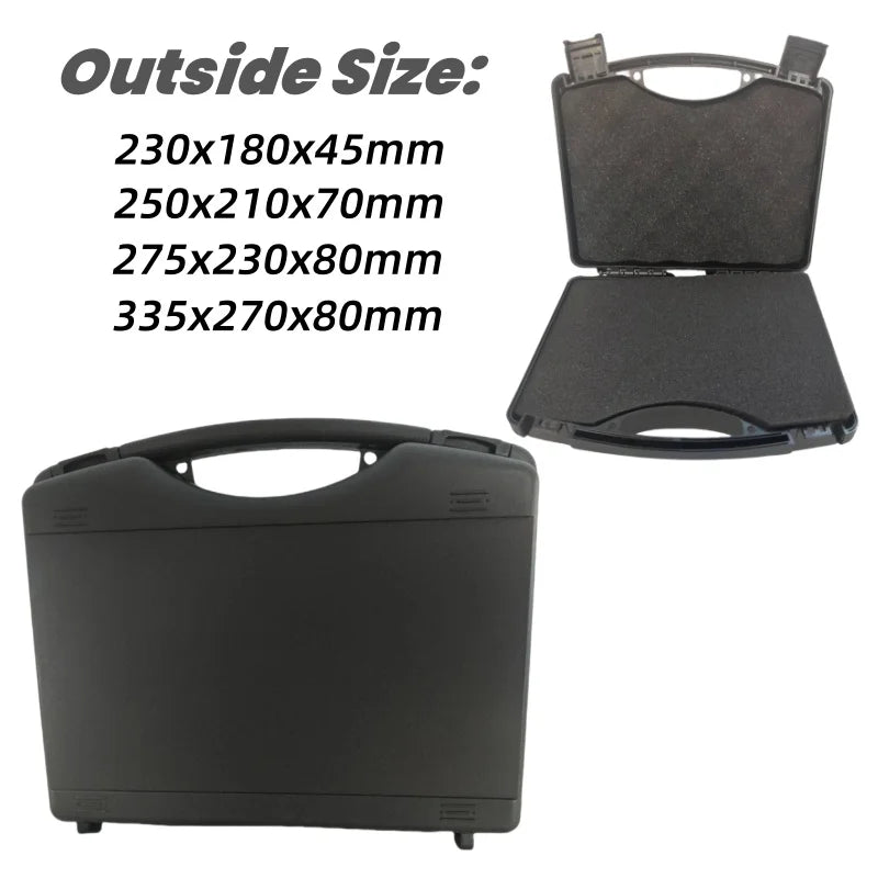 Multifunctional Hardware Toolbox, Portable Plastic Tool Case | Heavy-Duty Waterproof Instrument & Notebook Storage Box