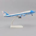 Air Force one 1:400 Die-cast Metal Airplane Model with Stand 747 Alloy Model Plane 20CM Airplane Model Kits for Aviation Enthusi