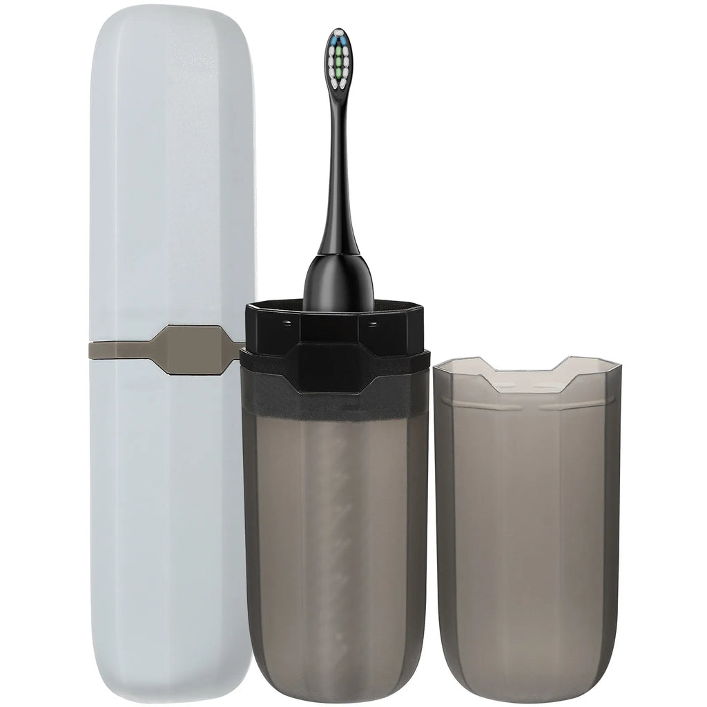 2Pcs Plastic Toothbrush Travel Case Portable Toothbrush Box Buckle Sealing for Toothpaste Storage Camping Hiking