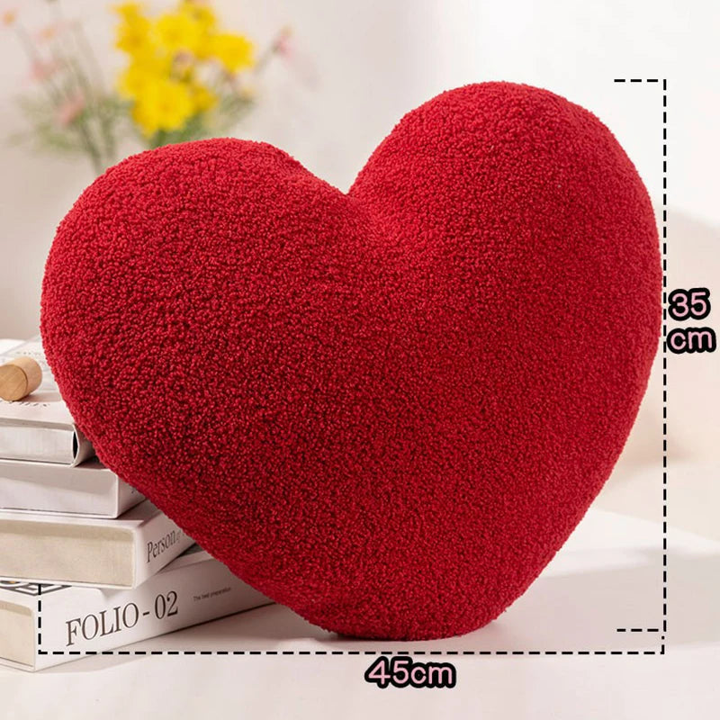 Ins Heart Shaped Pillow Love Throw Pillows Valentines Day Gifts Living Room Decor Soft Plush Seat Cushion/Back Cushions Pillows