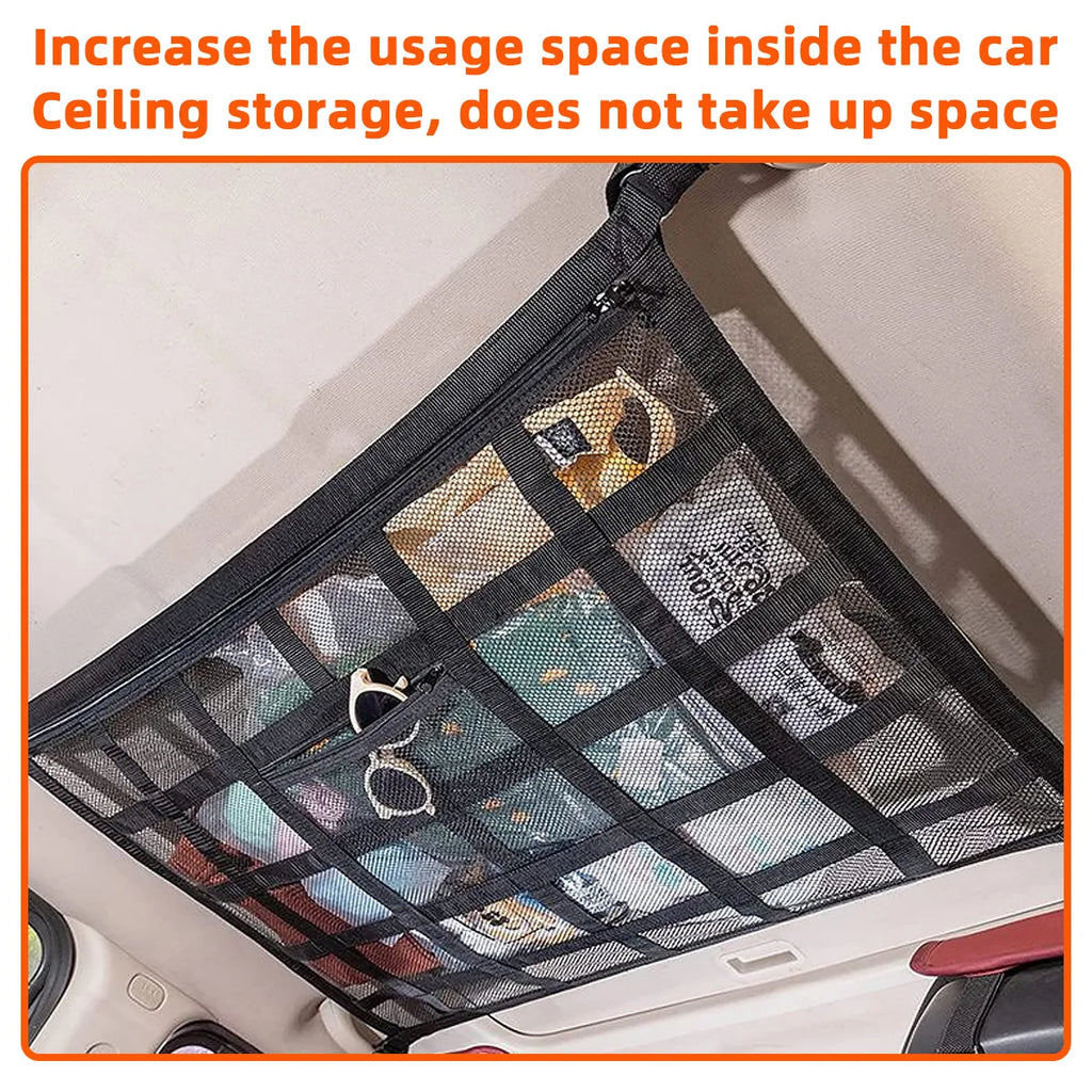 YONGRUN Car Roof Storage Organizer Car Roof Cargo Net Strong Load-Bearing Net Large Capacity Saves Space Car Roof Net Storage