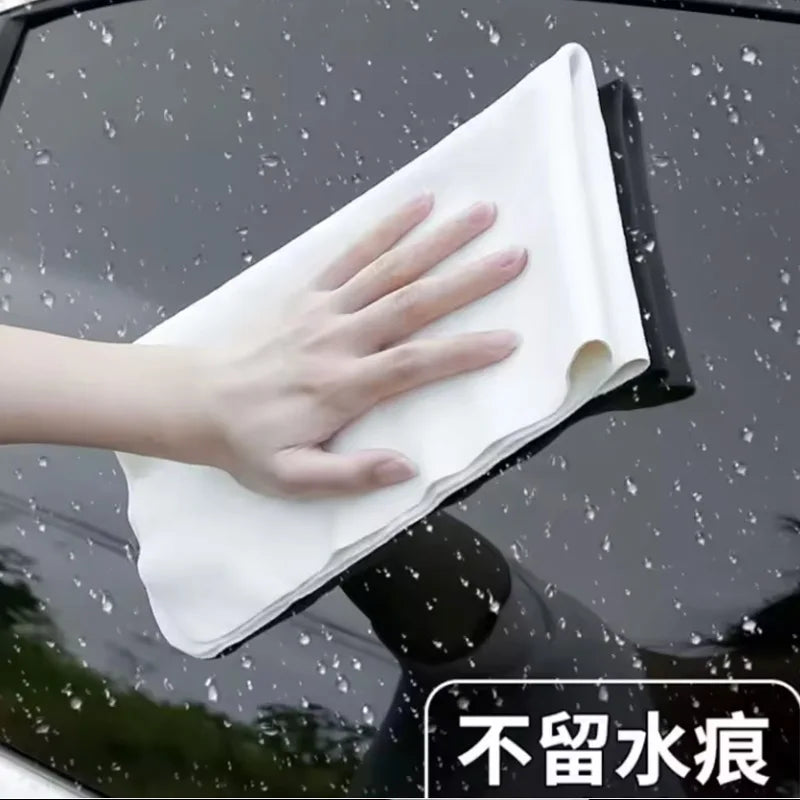 Artificial Suede Car Cleaning Cloth Chicken Leather Anti-Deerskin Glass Wiping Absorb Car Wash Towel for Vehicle Detailing