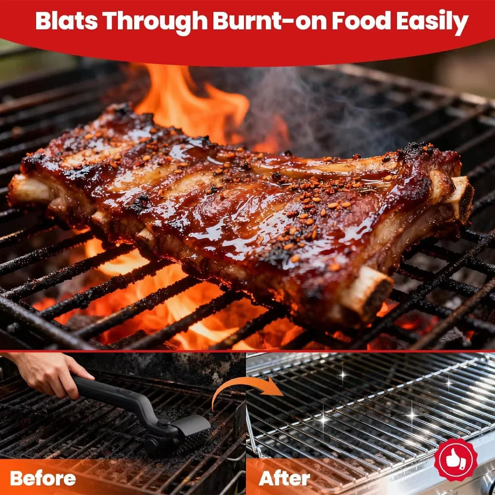 Electric BBQ Cleaner Brush Wireless Stainless Steel Rotary Grill Brush for Outdoor Grill Steam BBQ Cleaning Brush Accessoires