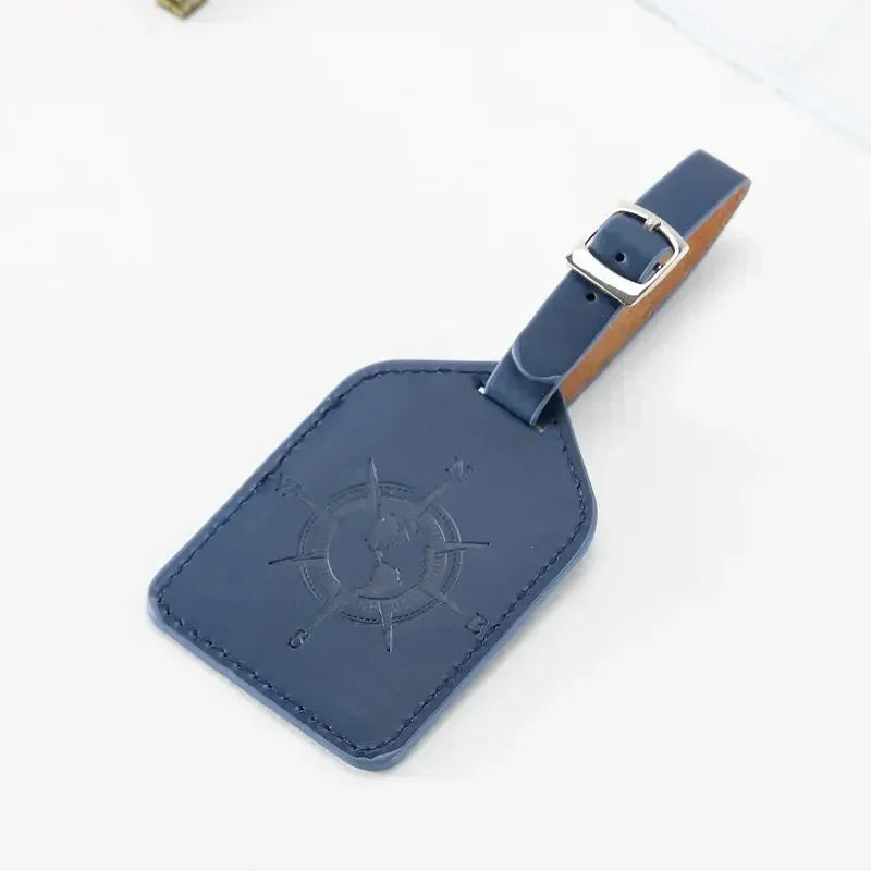 Cute Cat PU Leather Luggage Tag Suitcase Luggage Label Baggage Boarding Bag Portable Name ID Address Holder Travel Accessories