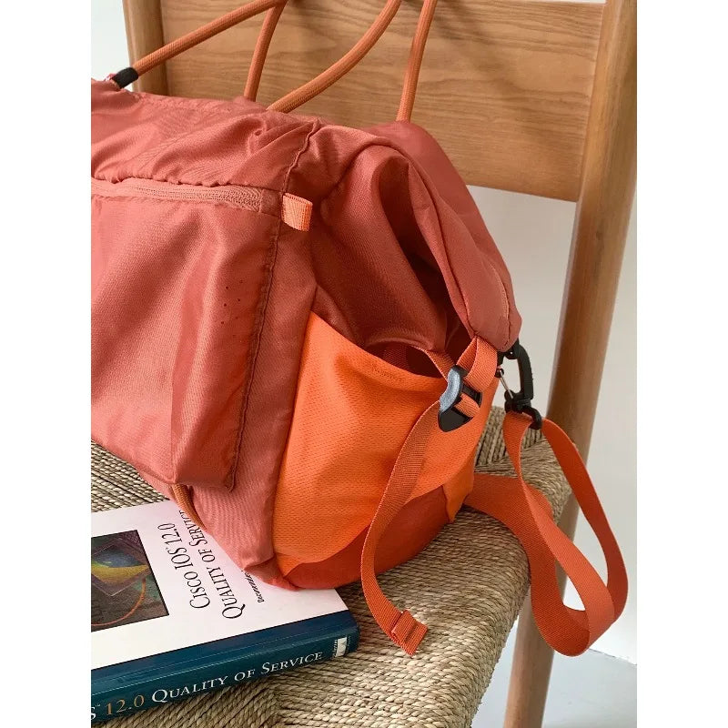 Unisex fashionable lightweight large-capacity travel bag waterproof nylon commuter, fitness, yoga, crossbody shoulder bag