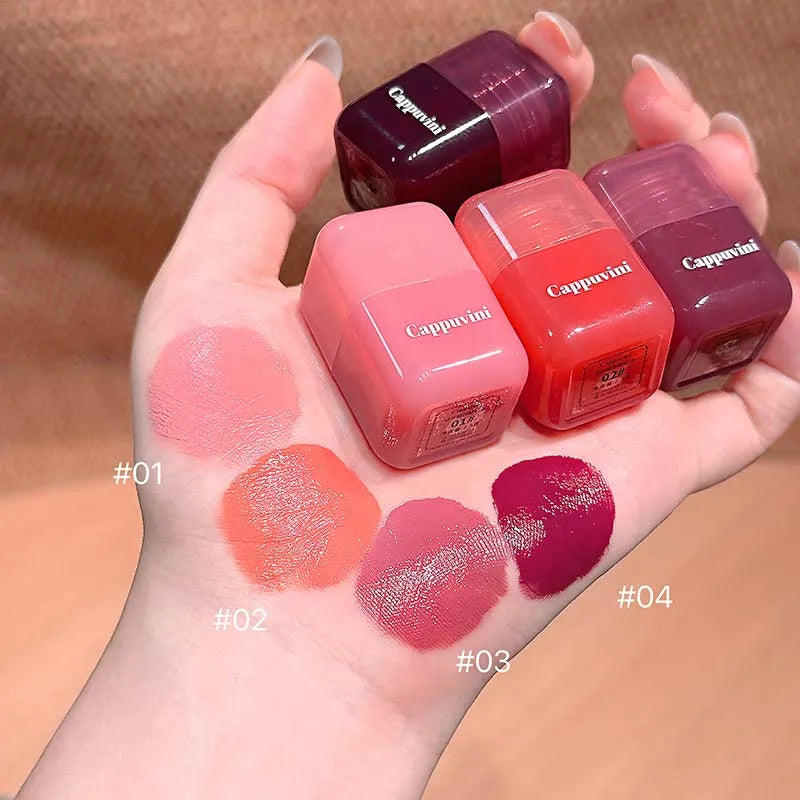 Cappuvini Mini Moisturizing Liquid Blush Energetic Pink Cheek Rouge Korean Style Blusher Long-Lasting Easy to Apply