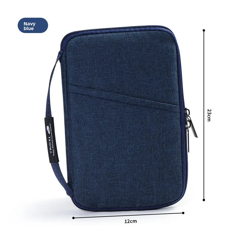 Travel Accessories Travel Wallet OX Cloth Ticket Holder Family Passport Holder Passport Protective Cover Zipper Document Case