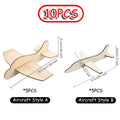 Kids DIY Graffiti Wooden Board Airplane Craft Toys Parish Open Learning Drawing Materials Glider 3D Puzzles Airplane Model Toys