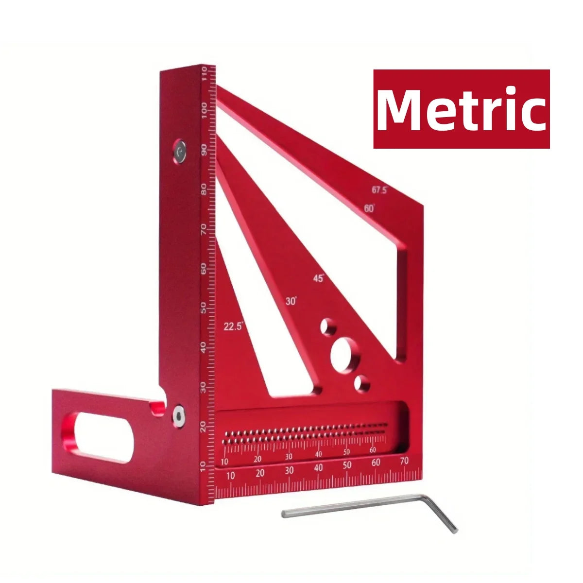 Carpenter Square Aluminum Square Protractor Center Finder Woodworking 3D Multi Angle Layout Measuring Ruler Center Scribe Gauge