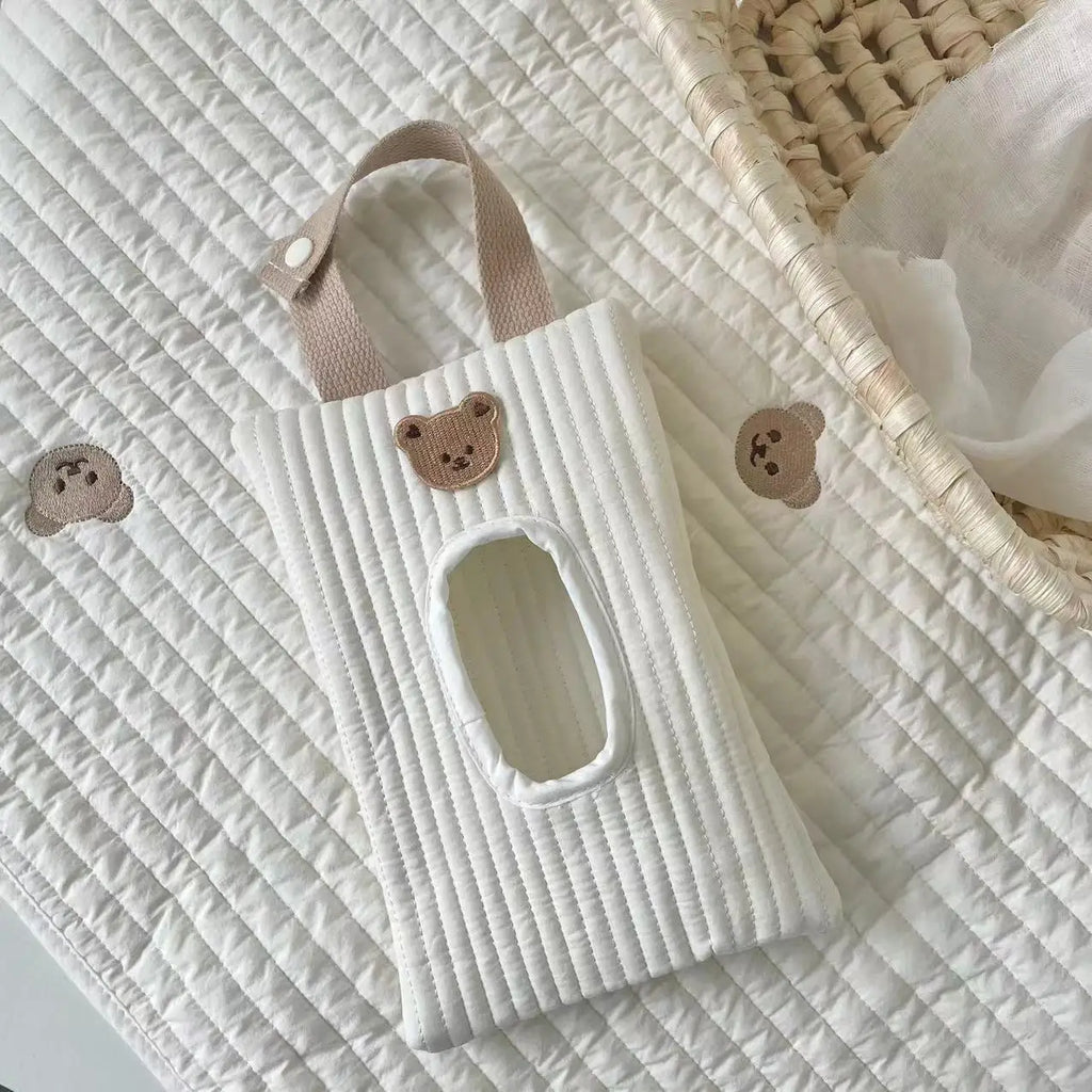 Baby Stroller Accessories Wet Wipes Case Extraction Flip Tissue Box Quilt Solid Towel Cover Newborn Hanging Bag for Cart