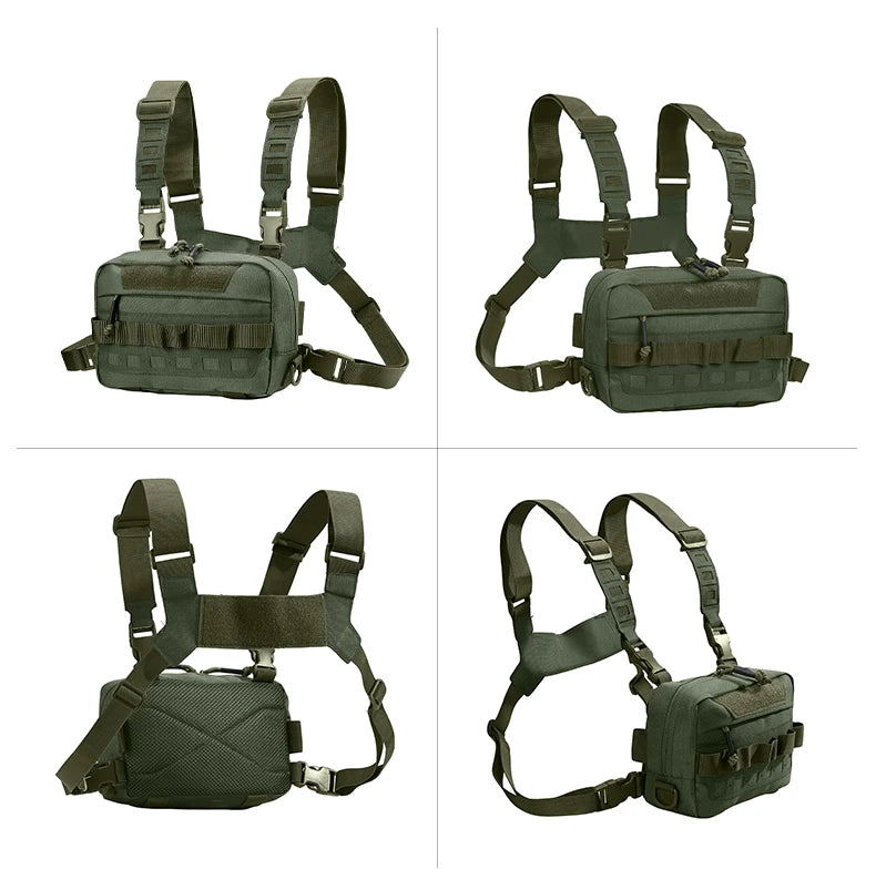 Tactical Camping Vest for Men Fishing Lure Tackle Backpack Outdoor Sports Climbing Hiking Mountainnering Gym Travel Camo Pack