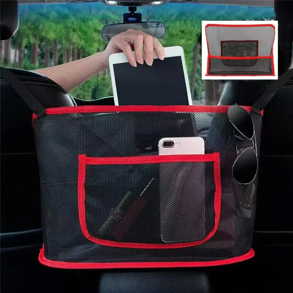 Car Storage Bag With Oversized Mesh Pocket, Essential Car Accessories, Ideal Choice For Car Storage