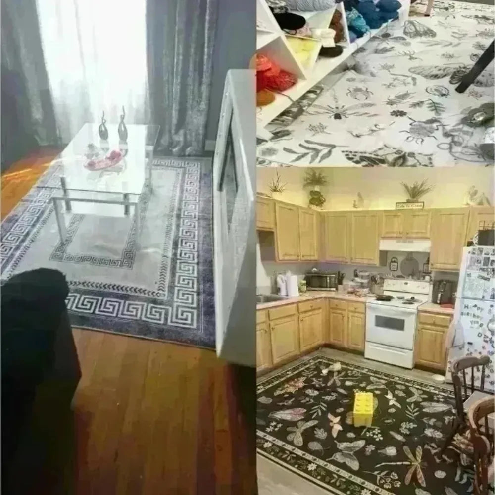Airport Runway Carpet Mat Rug Aeroplane Theme Home Decoration Non-slip Educational Kids Activity Play Mat with Terminal Design