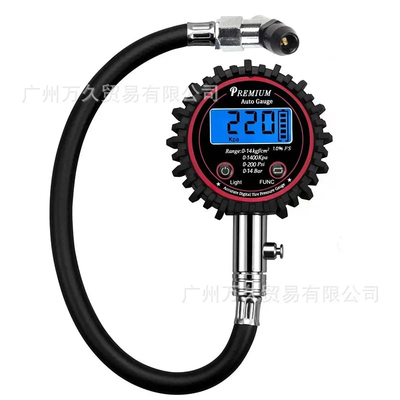 Current 3～200PSI Auto Tire Pressure Gauge LCD Display High Precision Digital Tire Tester For Car Truck Vehicle Motorcycle