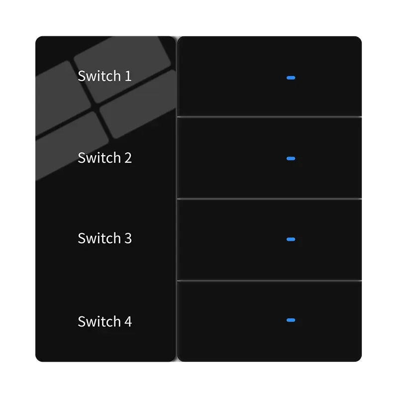 Tuya Smart Life Zigbee Smart LED Display Switch Supports Multi Language Settings APP Remote Control AI Voice Control AC100-240V