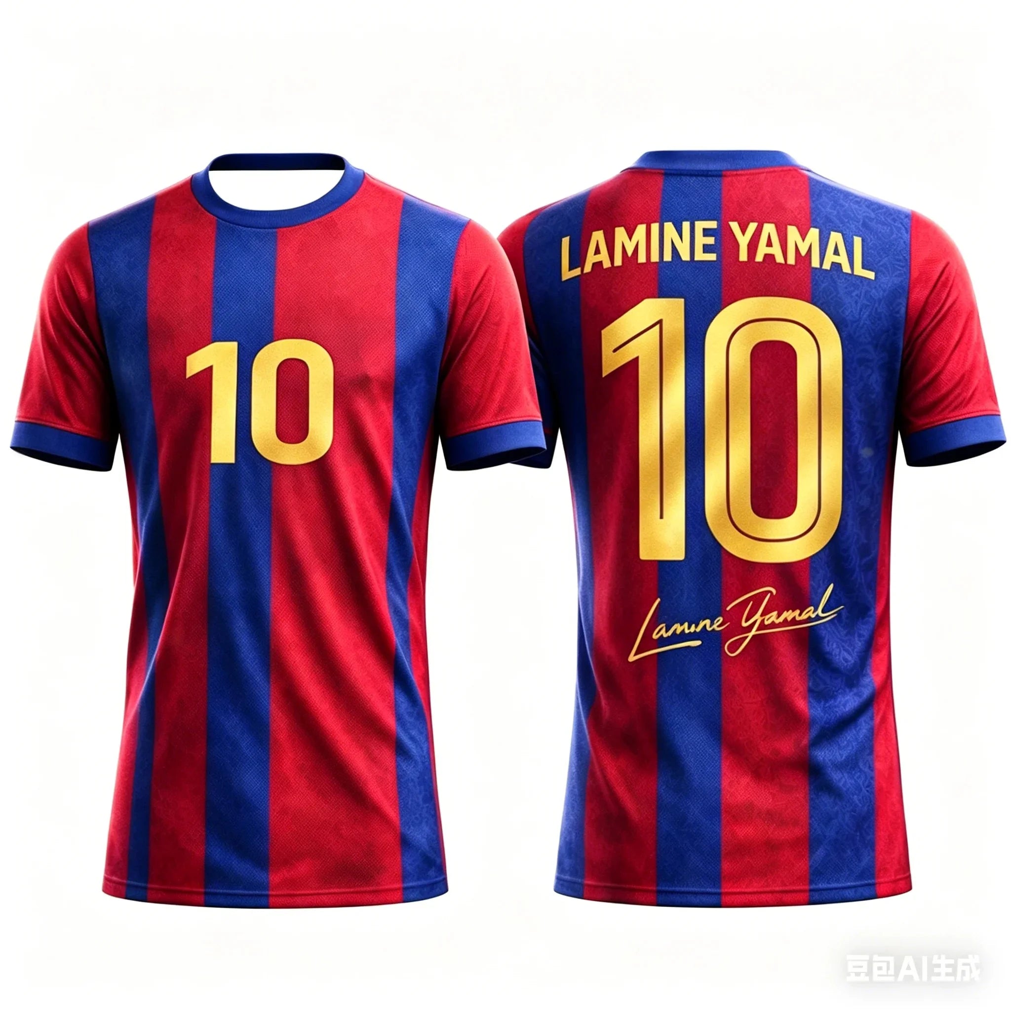 Yamal 3D Football Fan Sports T-shirt Breathable Speed Drying Men's and Women's Same Style Summer Outdoor Daily Wear
