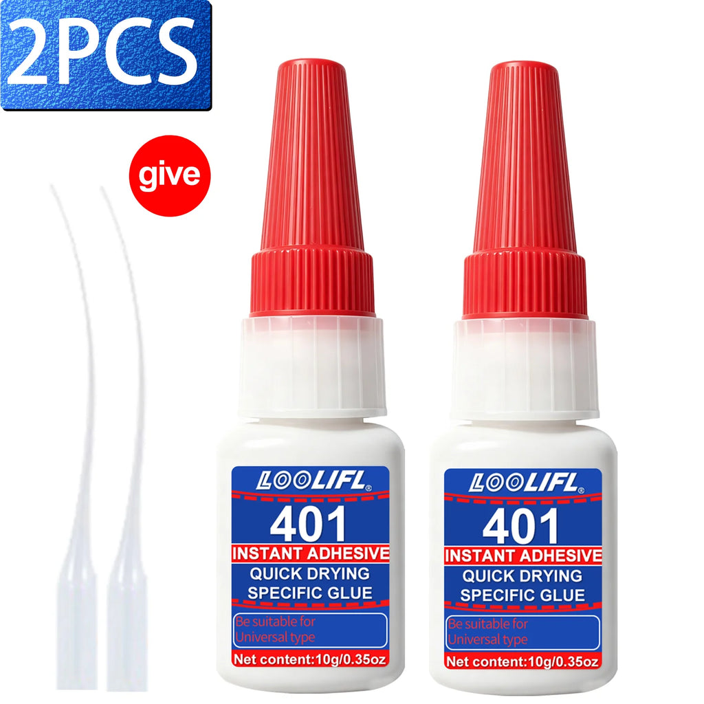 New LOOLIFL Super Glue Instant Strong Bond Adhesive Clear Fast Curing For Metal Plastic Wood Glass Ceramic Rubber Leather Repair