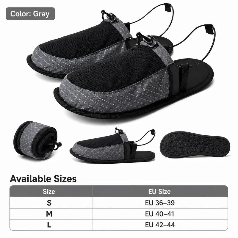 Foldable Quick Dry Water Slippers Anti Slip Barefoot Wading Shoes Lightweight Travel Beach Camp Hotel Portable Outdoor Sandals