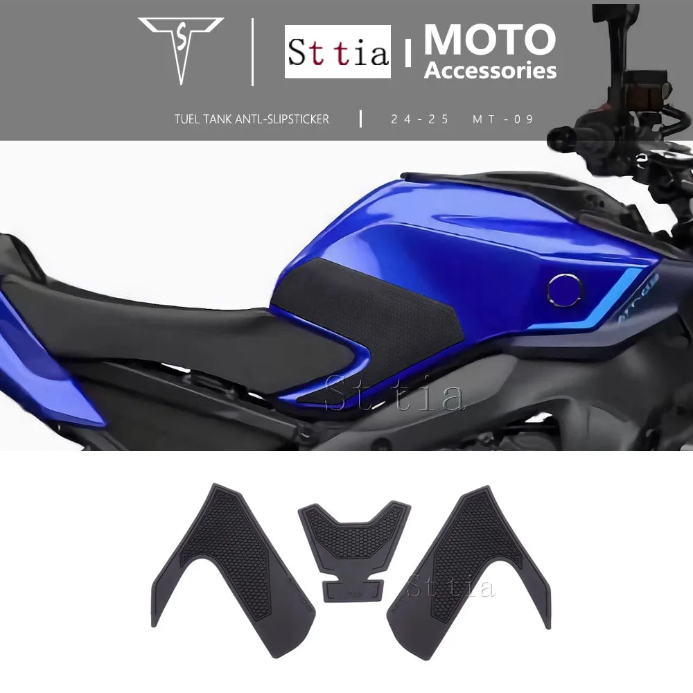 Rubber Sticker For YAMAHA MT-09 MT09 SP 2024 2025 Motorcycle Side Tank Pad Anti Scratch Stickers