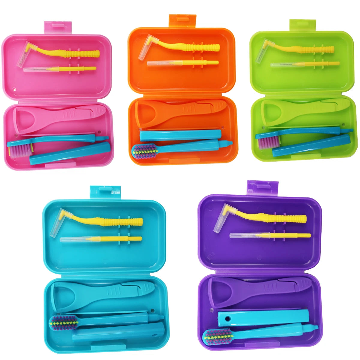 4 Pcs/set Portable Travel Cleaning Set Storage Box Protective