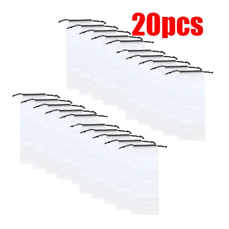 10/30/60pcs Beam Mouth Waterproof Umbrella Storage Plastic Bag Drawstring Bag Translucent Bag Storage Vehicle-Mounted Wet Bag