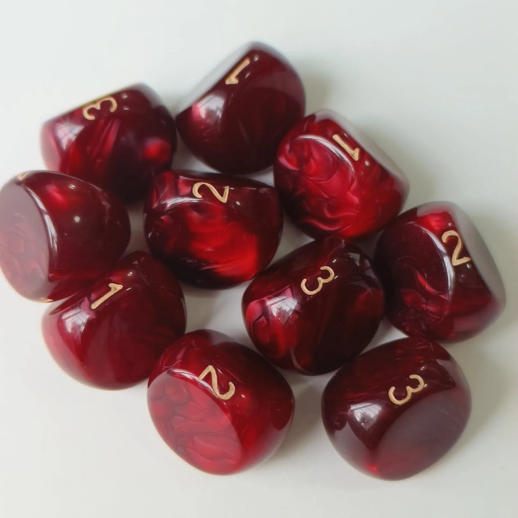 10Pcs/set New Digital Multi-faceted Dice D3 Game 3-Sided Board Game Dice New Year gift 6 colors