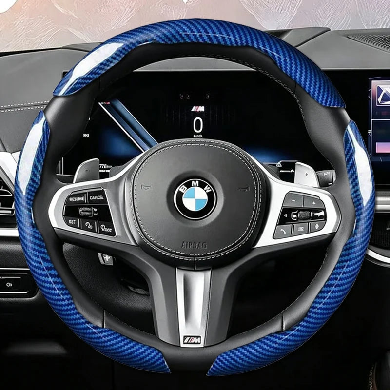 Suitable for Bmw Carbon Fiber Texture Steering Wheel Cover  for X3 3 5 2 4 1 7 8 Series X1 X5 X2 X4 X6 X7 Ix I4 I5 I7 Z4