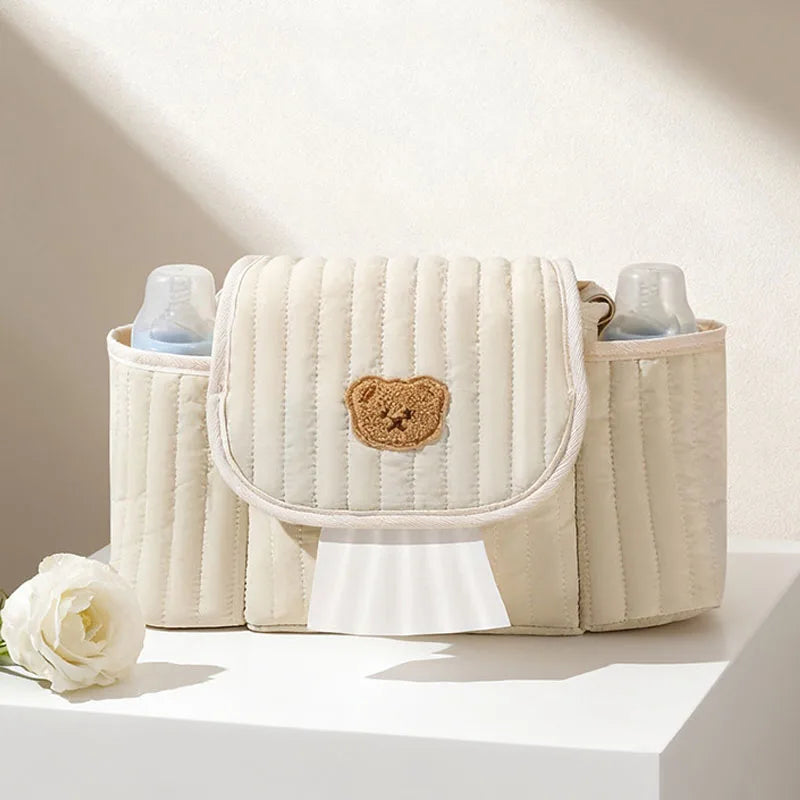 Bear Baby Diaper Bag Newborn Milk Bottle Holder Bags Mummy Storage Bag for Baby Stuff Collection Stroller Accessories Baby Care