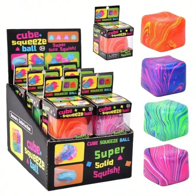 oo 100+Pcs Surprise Box Toys Novelty Stress Relief Assorted Squishy Figures Blind Box Fun Mystery Fidget  Stress Relief Surprise