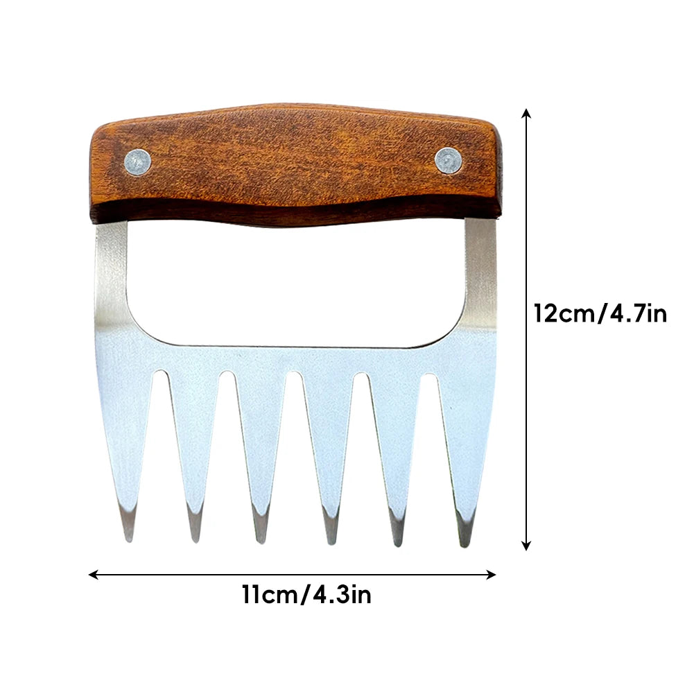 1/2pcs Stainless Steel Meat Carving Set Turkey Fork BBQ Meat Shredder Claws Carving Tool for Roast Poultry Kitchen Meat Slicer