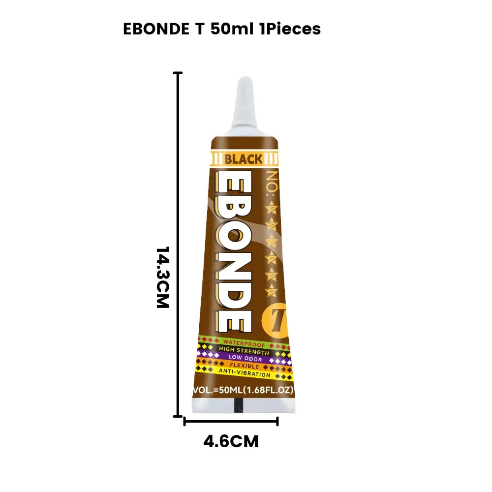 Black T7000 Anti-Vibration Phone Repair Electronic Component Contact Adhesive T-7000 Battery Back Glass High Strength Soft Glue