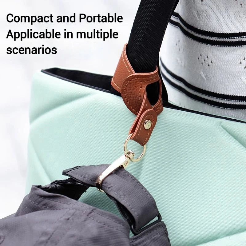 1/5pc Portable Camping Hat Clip Summer Outdoor Travel Leather Baseball Hat Clip Strap Towel Glove Storage Buckle Hands-free Clip