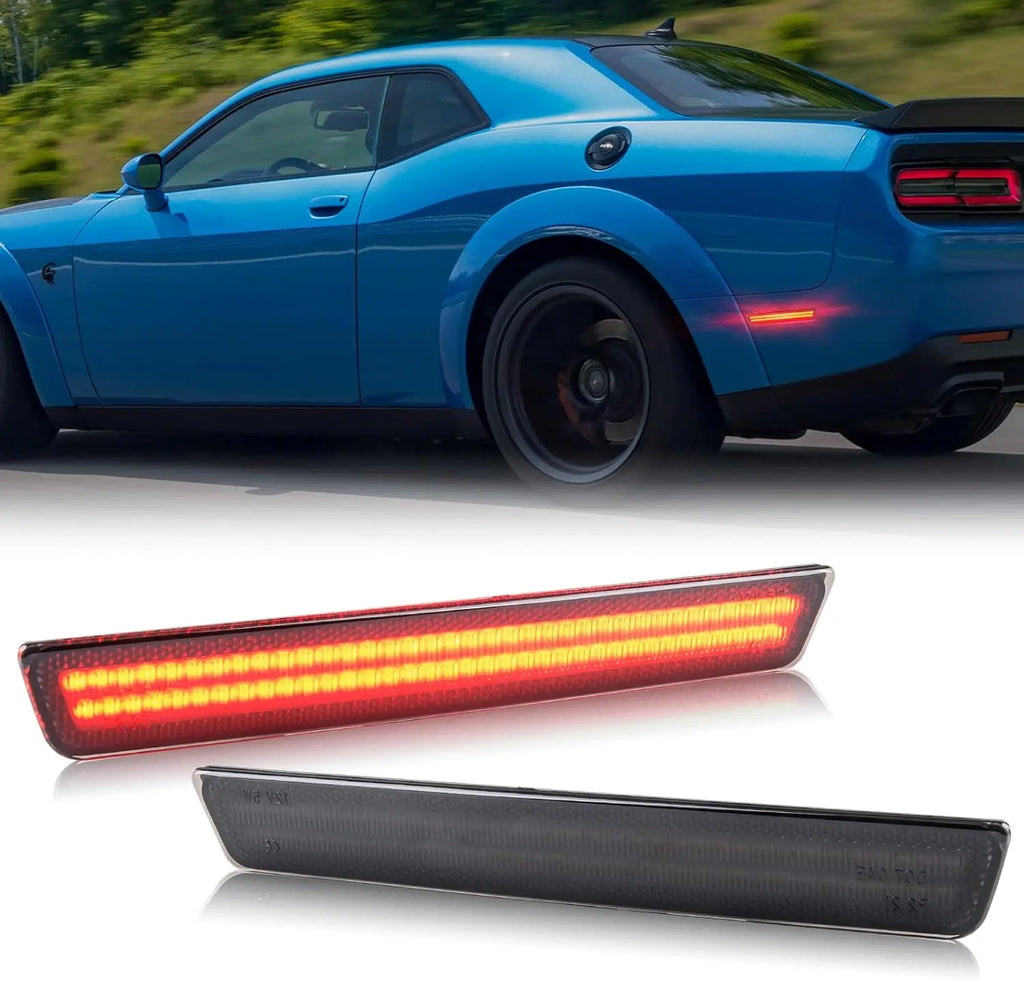 For Dodge Challenger 2015 2016 2017 2018 2019 2020 2021 2022 2023 Auto Front Rear LED Side Marker Light Lamps