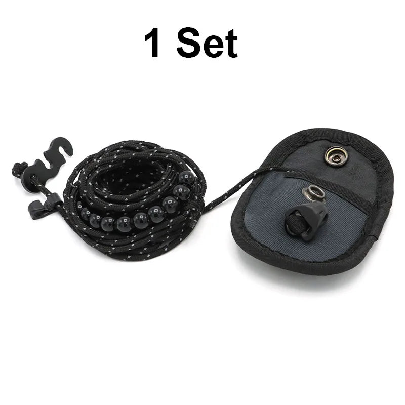 3M Outdoor Camping Stretch Clothesline with 12 Beads Clips Retractable Laundry Dryer Clothes Rope Hanging Laundry Drying Ropes