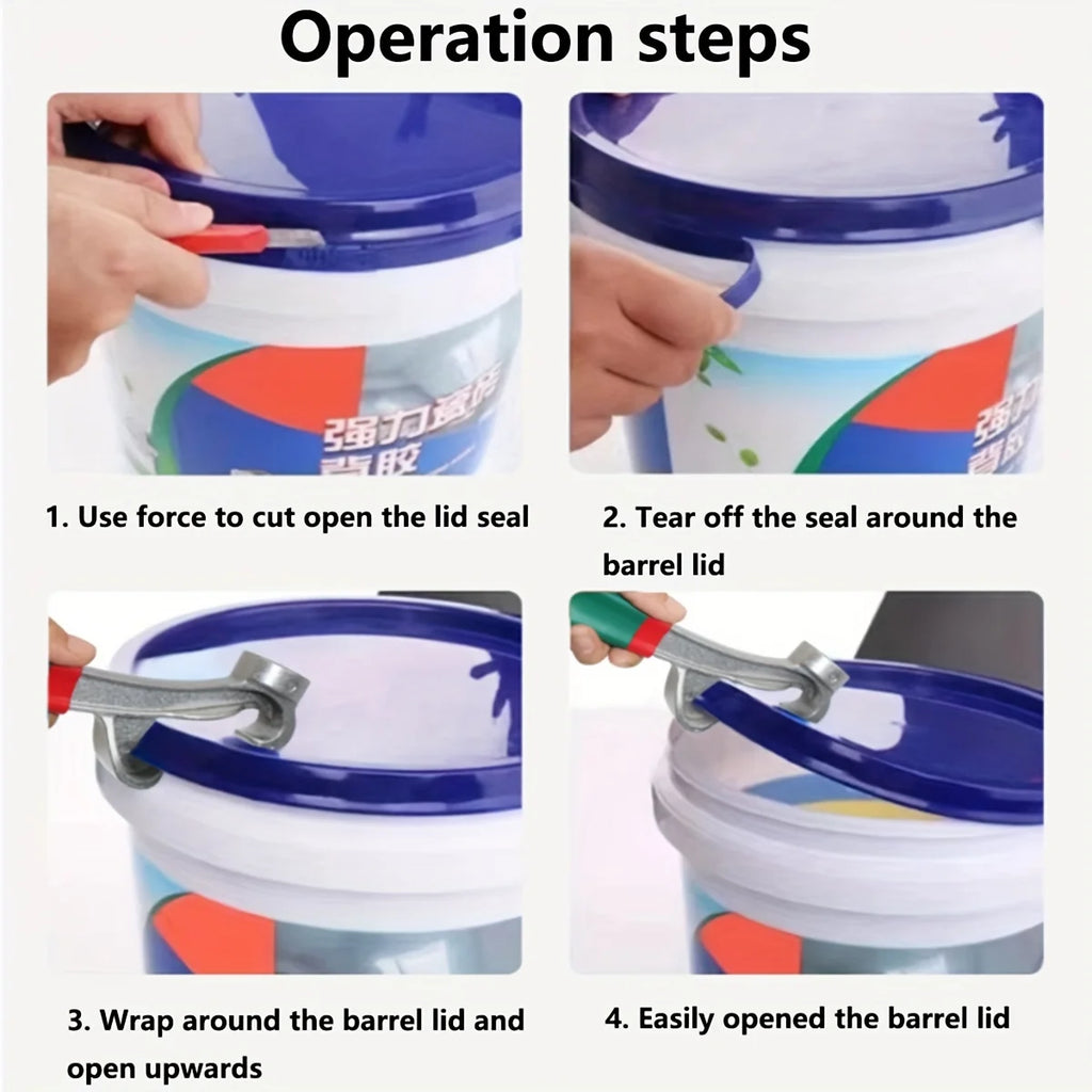 1pc Multi Functional Paint Bucket Lid Wrench Bucket Opener Industrial Grade Labor-Saving Metal Waterproof Plastic Bucket Opener