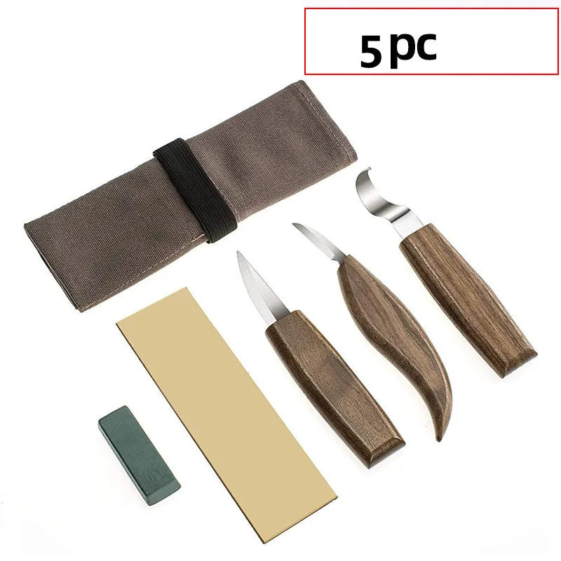 1/3/5/7/10/12pcs Wood Carving Tools Chisel Woodworking Cutter Hand Tool Set Wood Carving Knife DIY Peeling Woodcarving