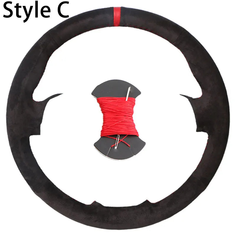 Soft Car Steering Wheel Cover For Fiat Bravo Doblo Opel Combo Grande Punto Linea Qubo Vauxhall Non-Slip Steering Wheel Protector