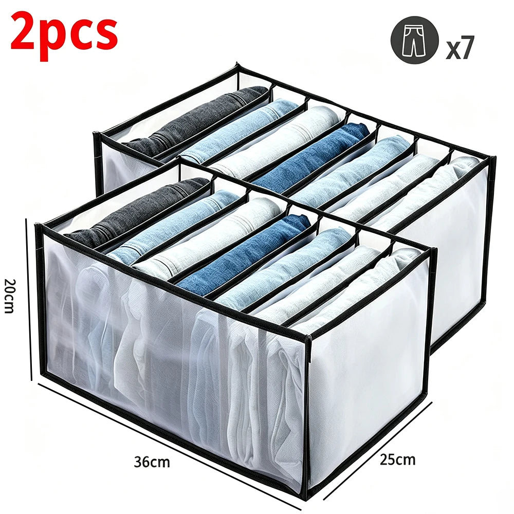  9/7 Grids Clothes Organizer Pants Sweater Storage Cabinets Drawers Organizer Wardrobe Clothes Storage Organizers Jeans Storage