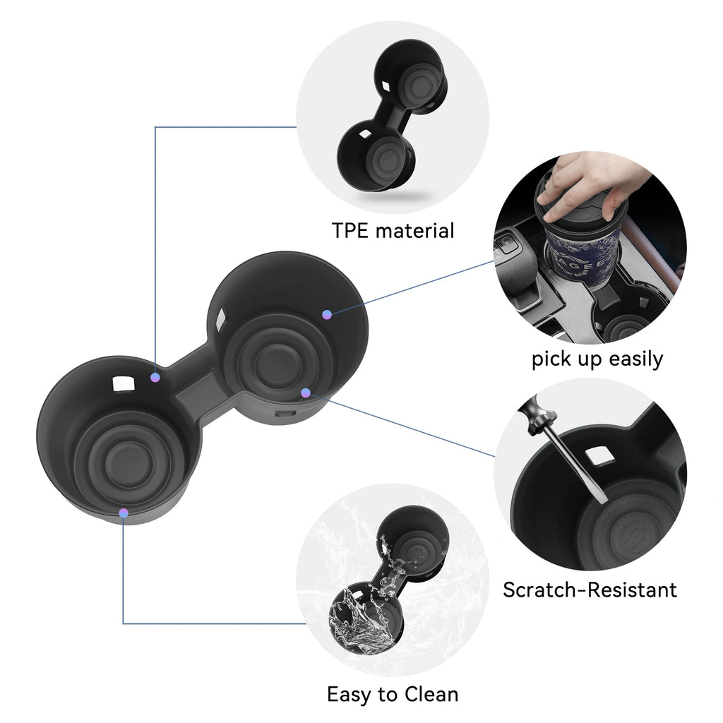 Smabee for Nissan Rogue/X-trail T33 2021-2026 TPE Car Center Console Cup Holder Mat Cup Holder Insert Tray Interior Accessories